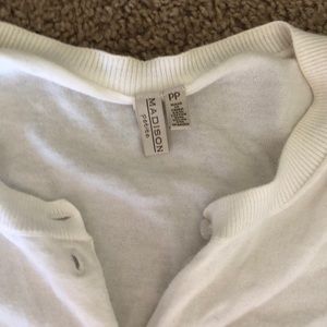 White Petite Cardigan